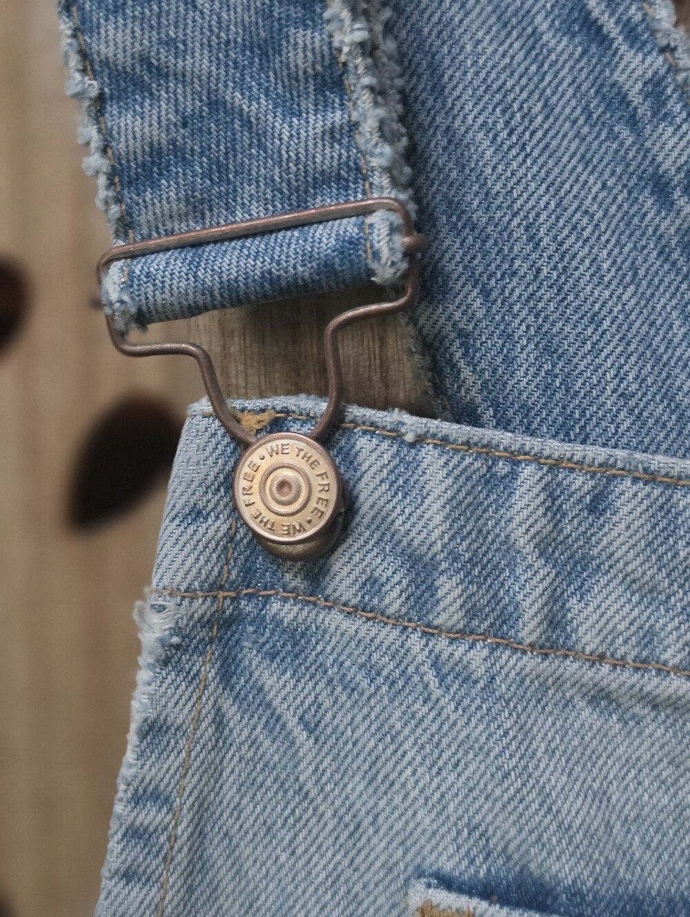 NWT We The Free Good Luck Barrel Overalls By Free People in Going Steady - Picture 5 of 10